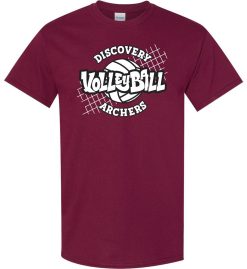 Maroon Short Sleeve T-Shirt (Discovery Volleyball)