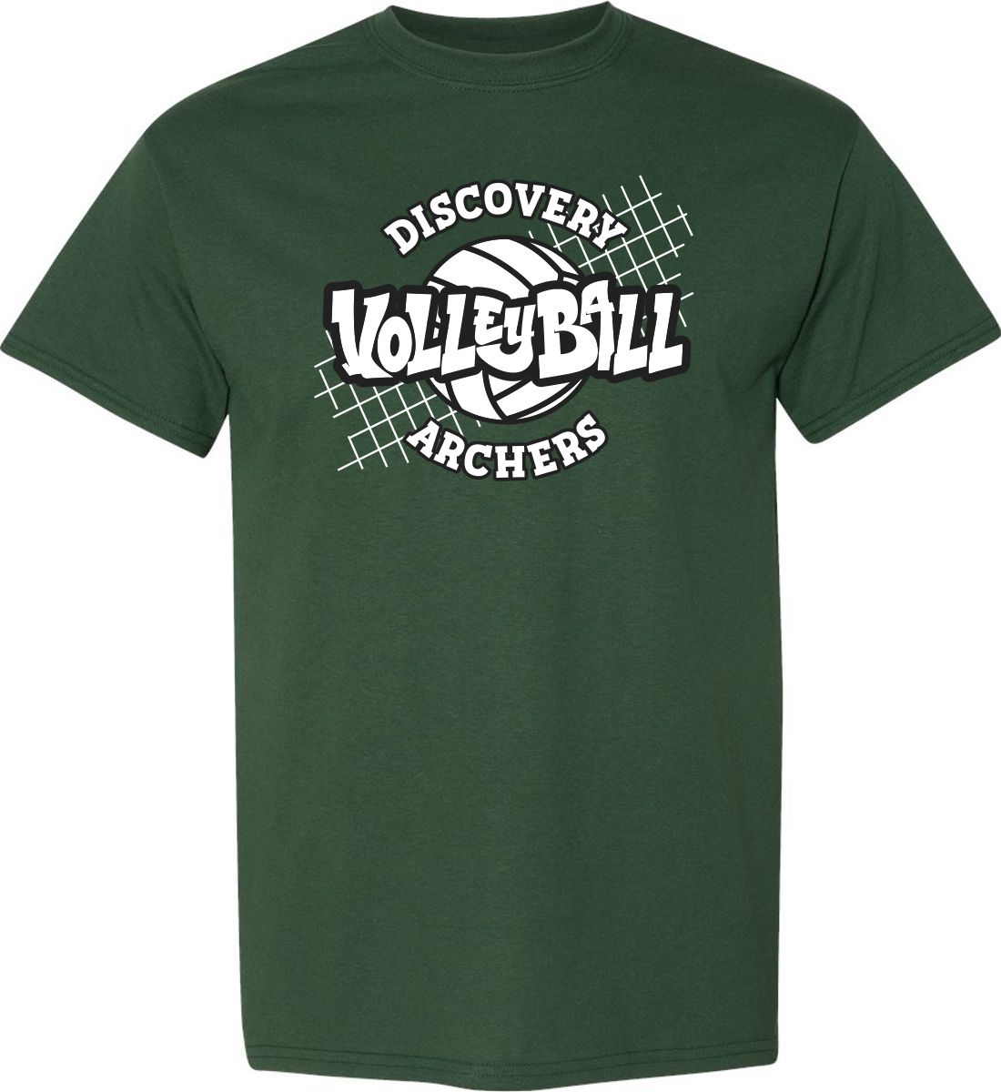 Dark Green Short Sleeve T-Shirt (Discovery Volleyball)