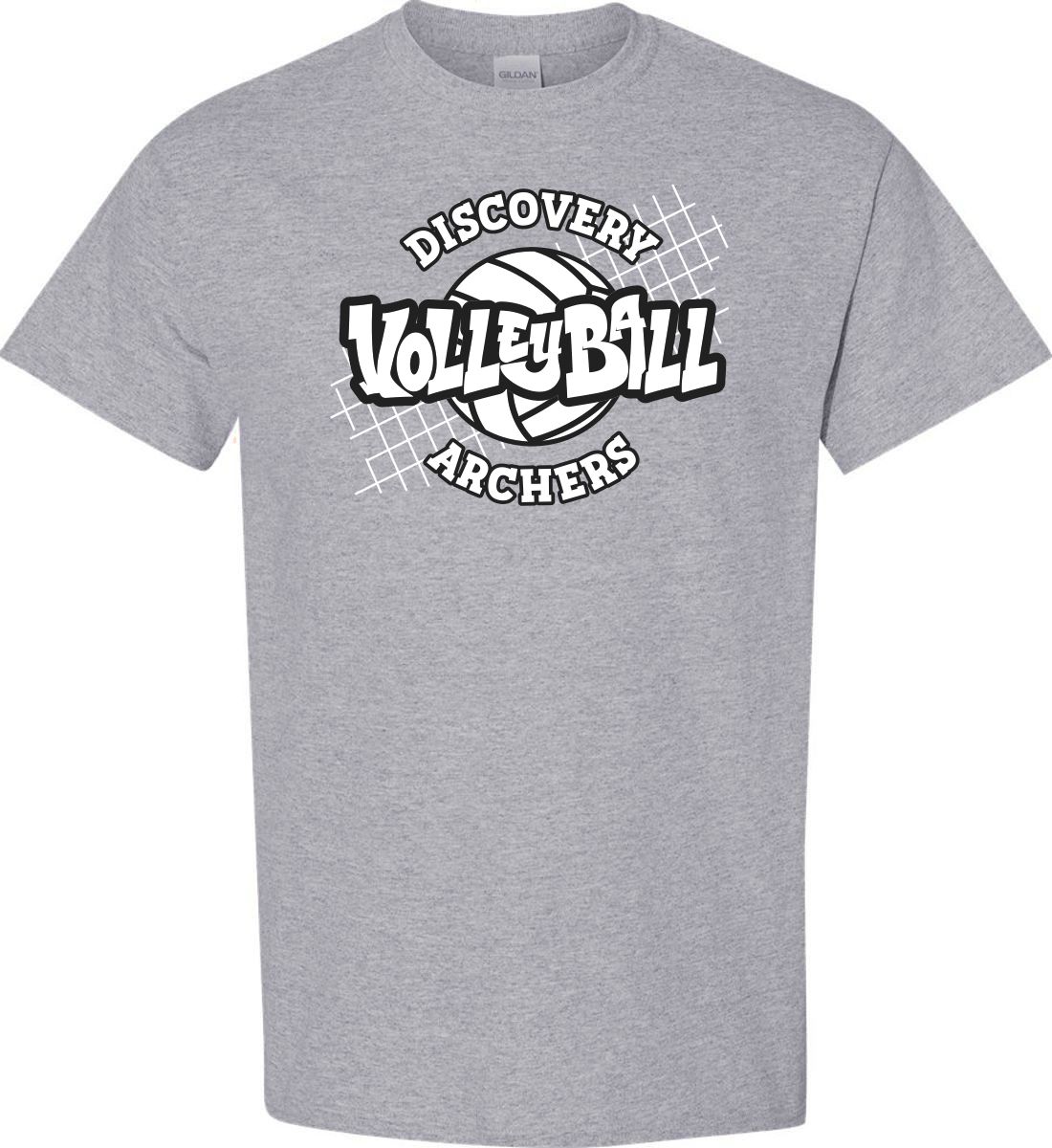Sport Gray Short Sleeve T-Shirt (Discovery Volleyball)