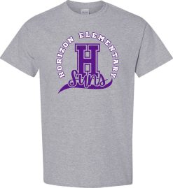 Sport Gray Short Sleeve T-Shirt (Horizon Design G)