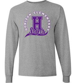 Sport Gray Long Sleeve T-Shirt (Horizon Design G)