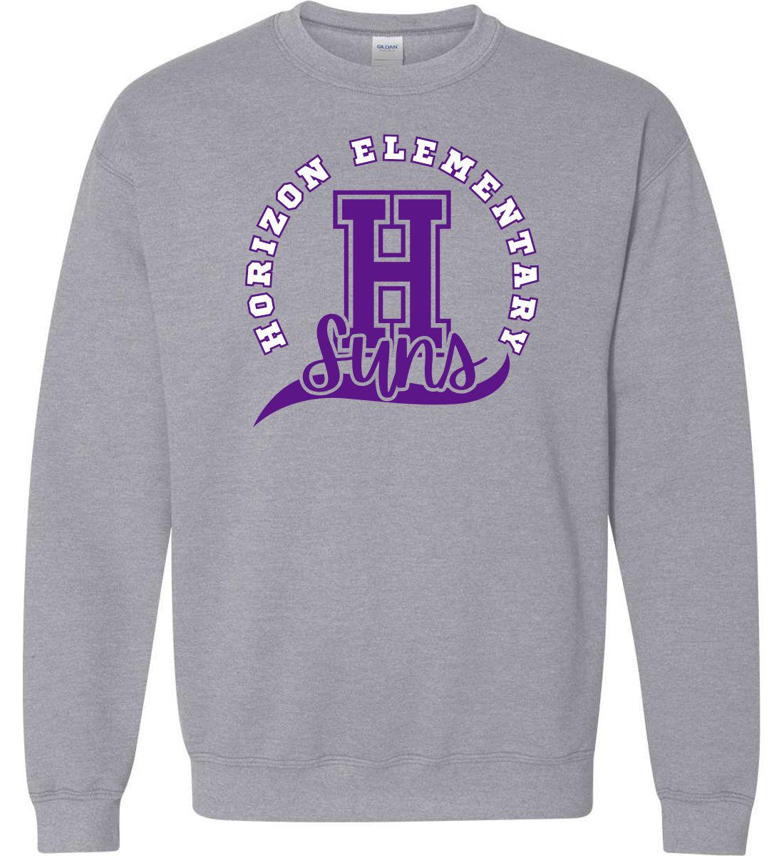 Sport Gray Crewneck Sweatshirt (Horizon Design G)