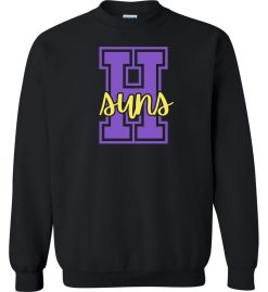 Black Crewneck Sweatshirt (Horizon Design H)