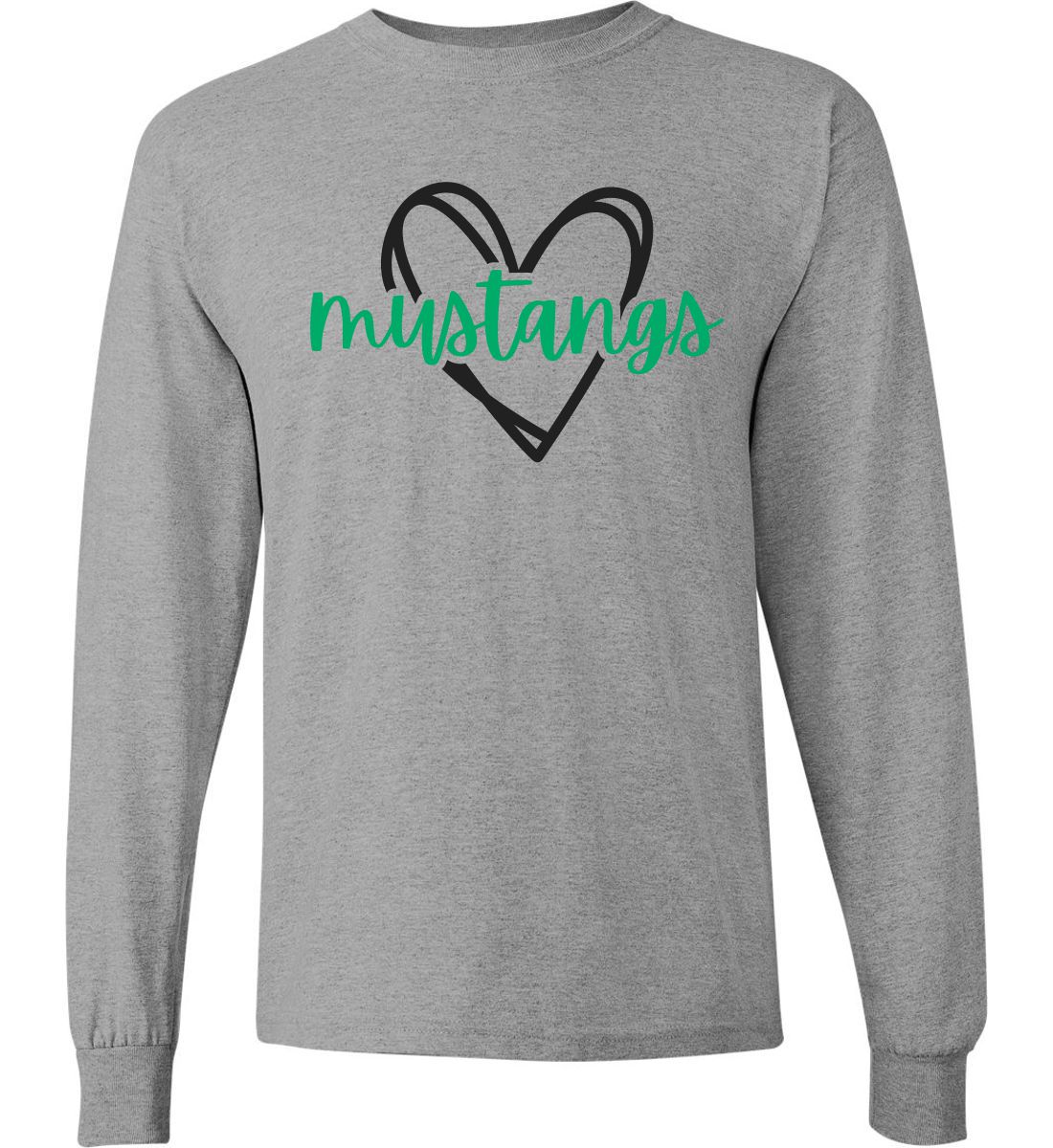 Sport Gray Long Sleeve T-Shirt (Mary Frank Elementary Design A)