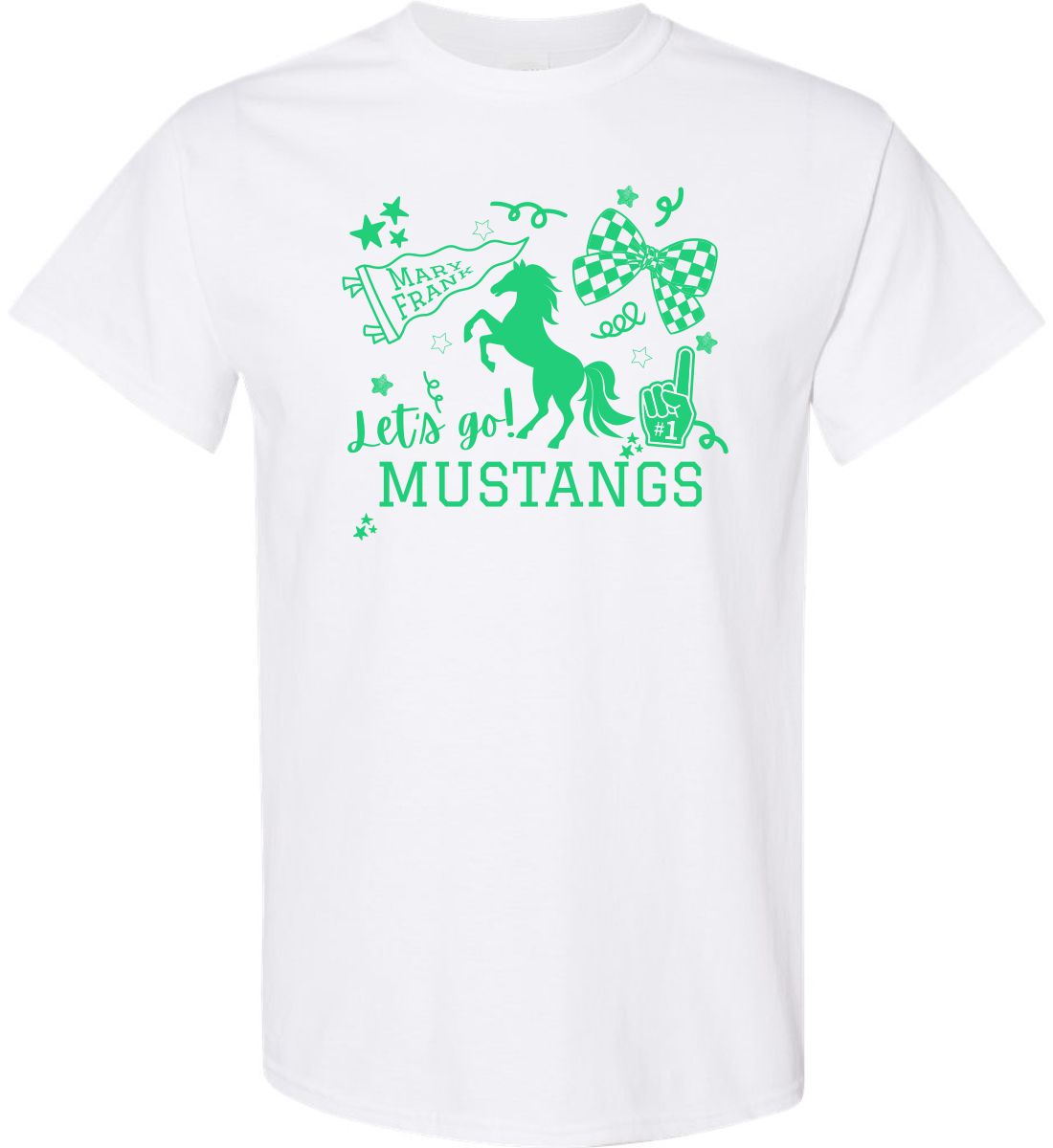 White Softstyle® T-Shirt (Mary Frank Elementary Design B)
