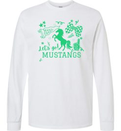 White Long Sleeve T-Shirt (Mary Frank Elementary Design B)