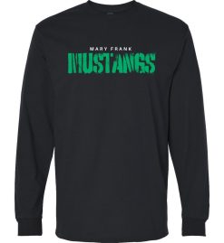 Black Long Sleeve T-Shirt (Mary Frank Elementary Design C)