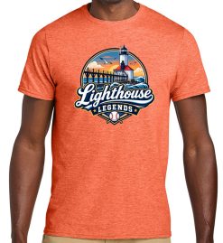 Retro Heather Coral Short Sleeve T-Shirt (Michigan City Parks Fall League)