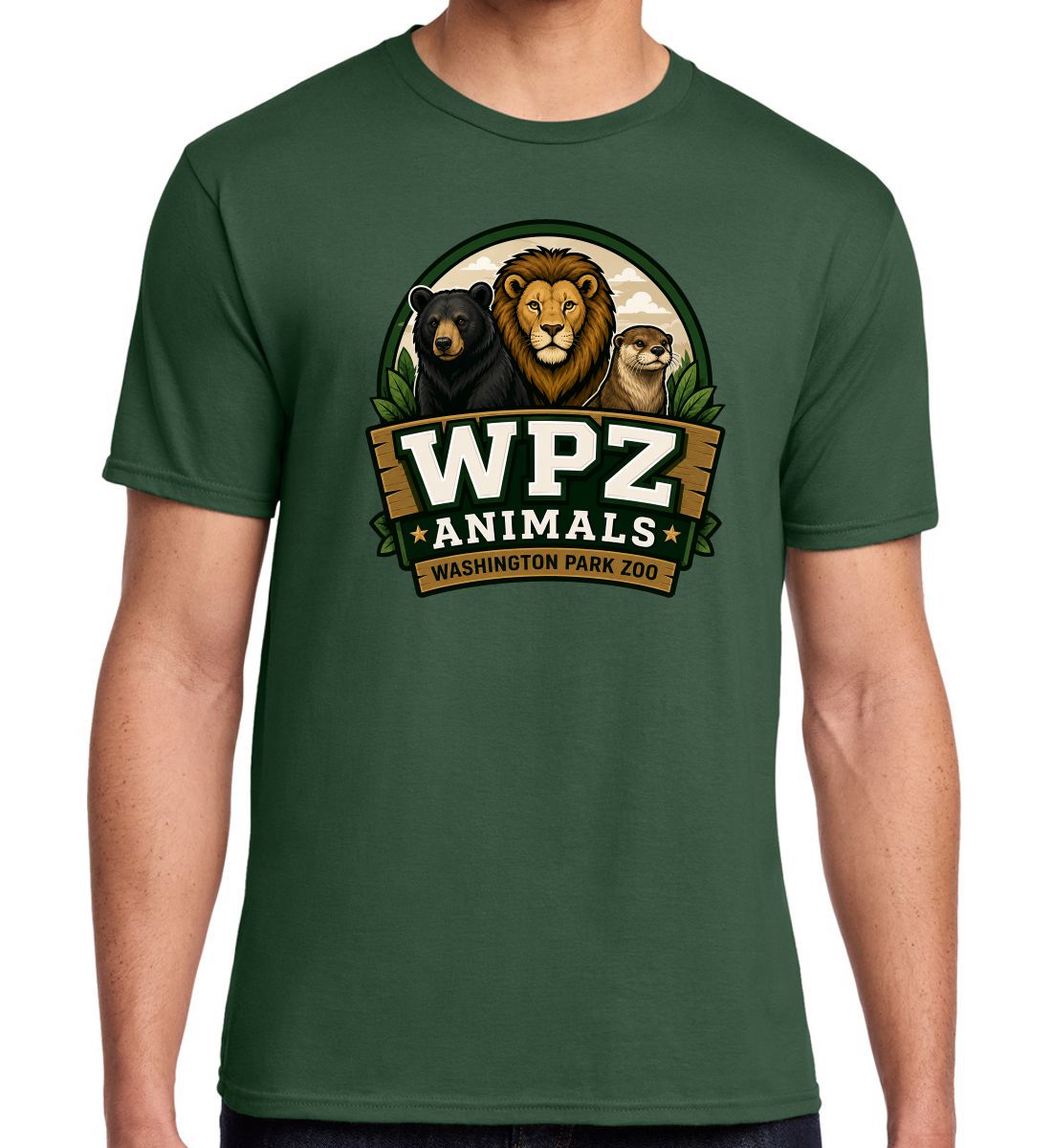 Forest Green Short Sleeve T-Shirt (Michigan City Parks Fall League)