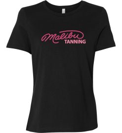 Black Short Sleeve Women's T-Shirt (Malibu Tanning)