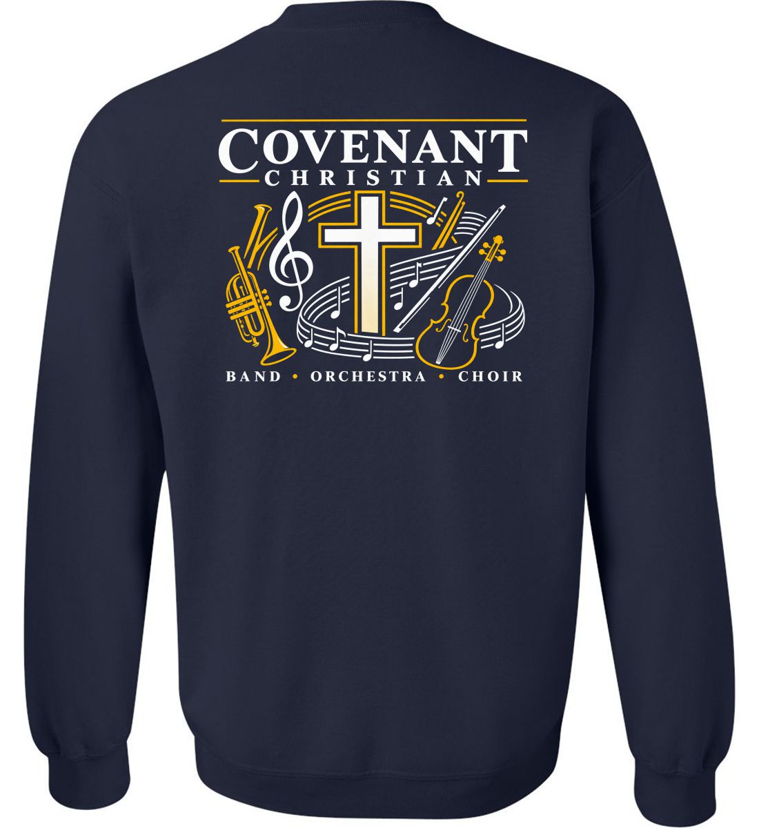 Navy Blue Crewneck Sweatshirt (Covenant Christian Music Department) - Image 2