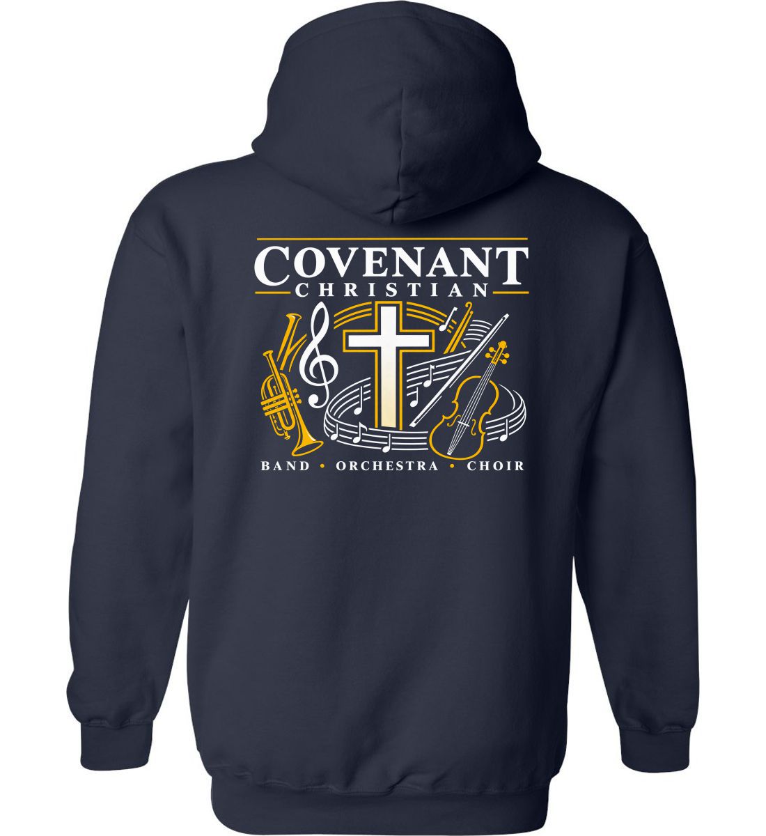 Navy Blue Hoodie (Covenant Christian Music Department) - Image 2