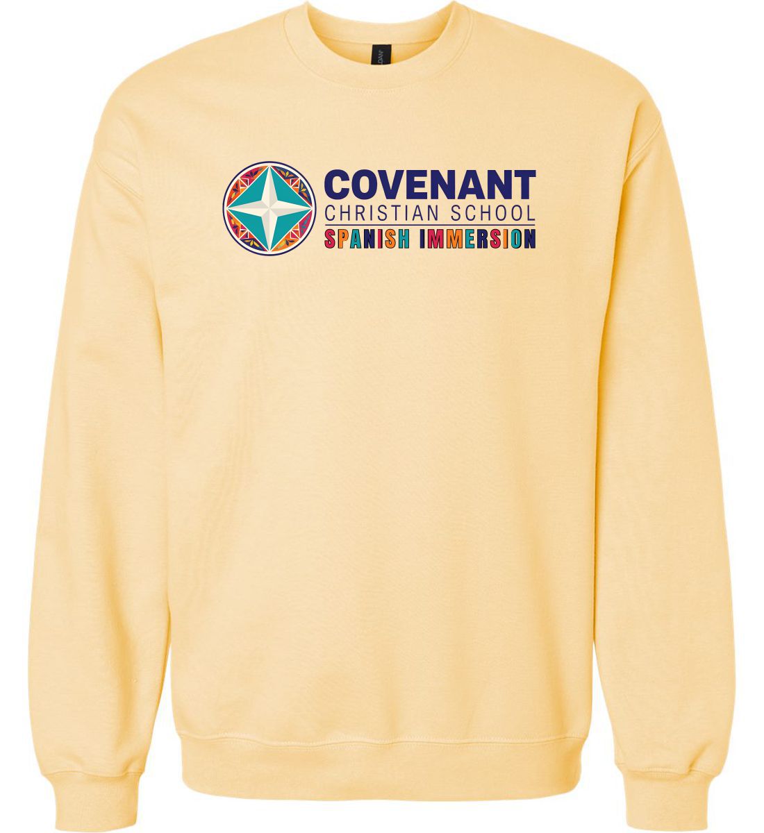 Yellow Haze Crewneck Sweatshirt (Covenant Christian Spanish Immersion)