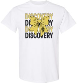 White Short Sleeve T-Shirt (Discovery Middle School Design B)