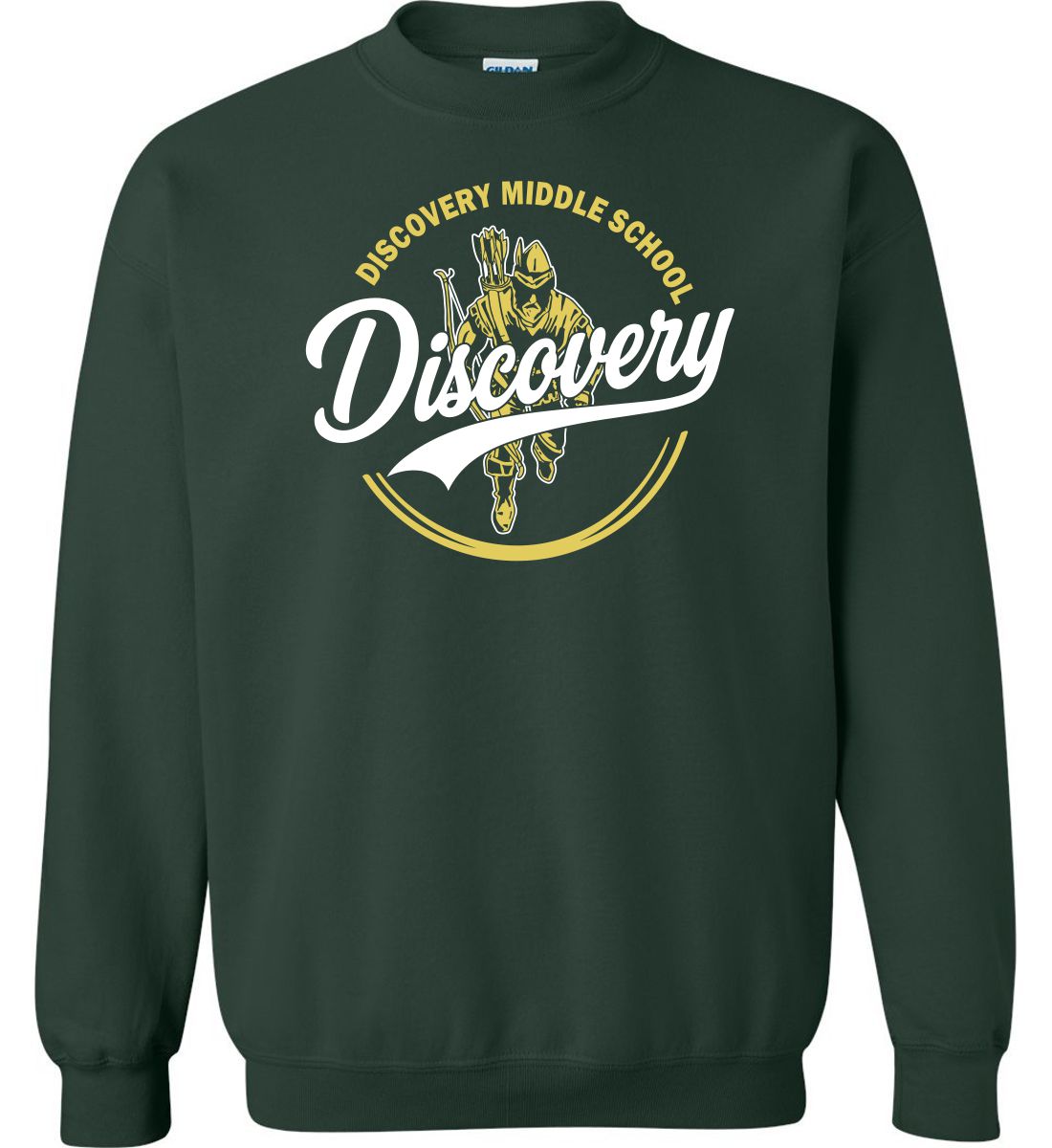 Forest Green Crewneck Sweatshirt (Discovery Middle School Design C)