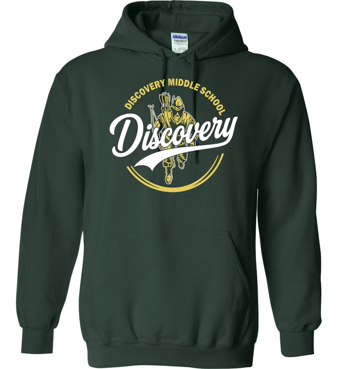 Forest Green Hoodie (Discovery Middle School Design C)