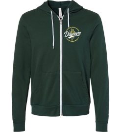 Forest Green Full-Zip Hoodie (Discovery Middle School Design C)