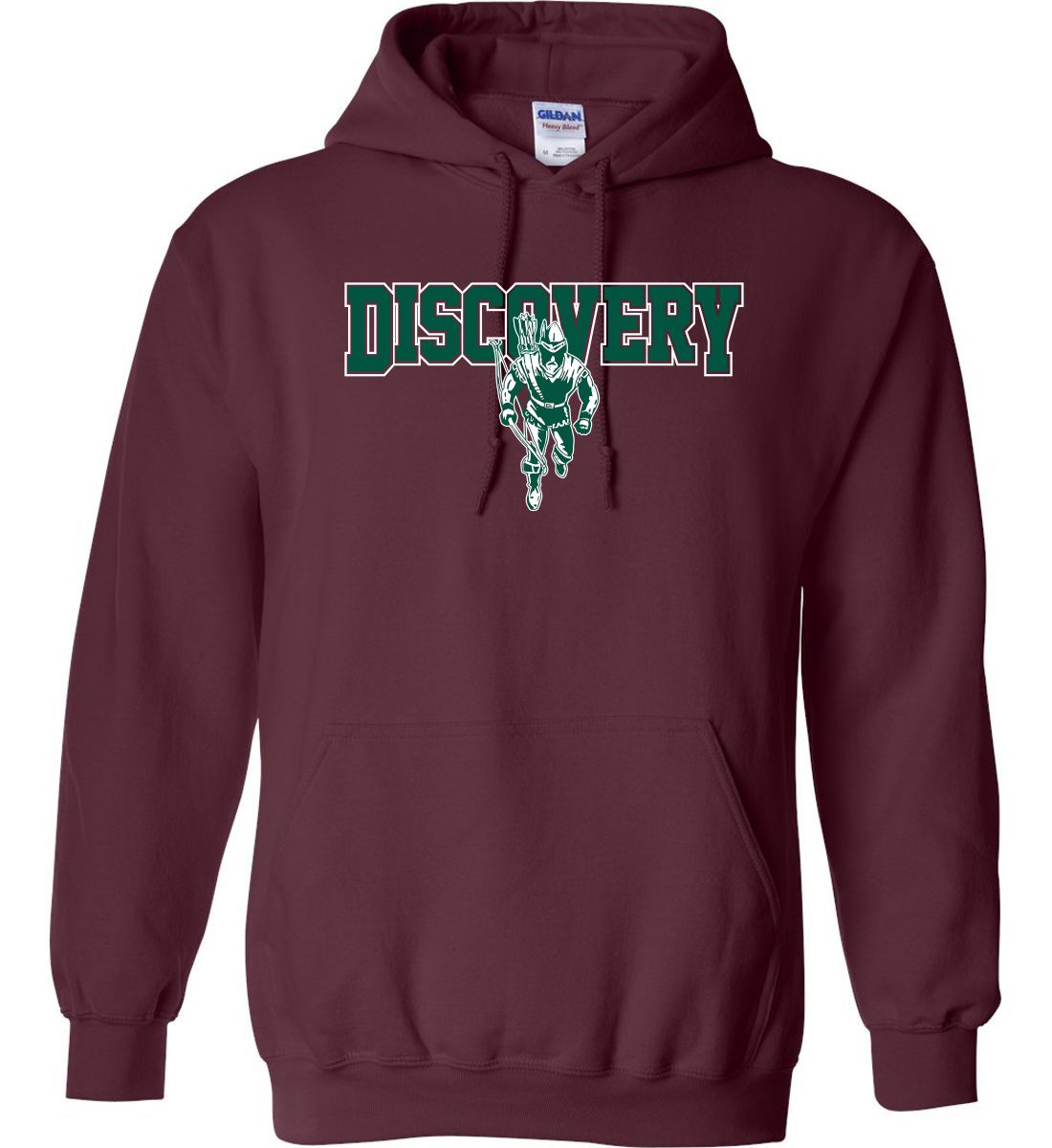 Maroon Hoodie (Discovery Middle School Design D)