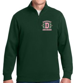 Forest Green Quarter-Zip Sweatshirt (Discovery Middle School Design E)