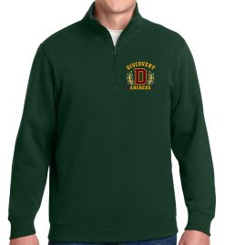 Forest Green Quarter-Zip Sweatshirt (Discovery Middle School Design F)