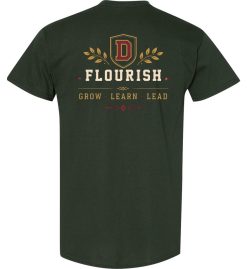 Forest Green Short Sleeve T-Shirt (Discovery Middle School Design G) - Image 2