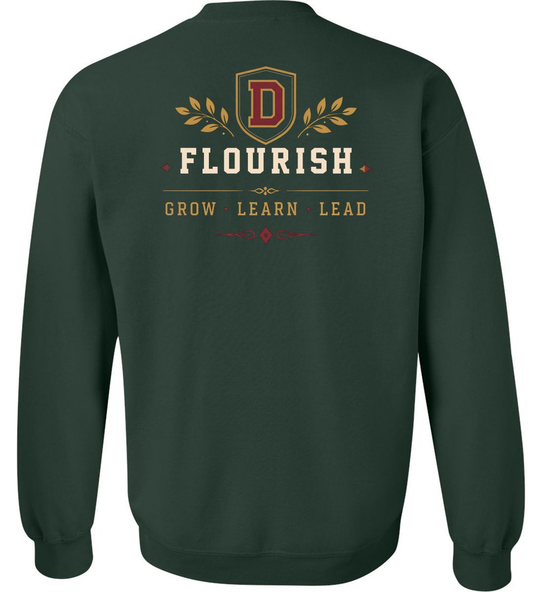 Forest Green Crewneck Sweatshirt (Discovery Middle School Design G) - Image 2