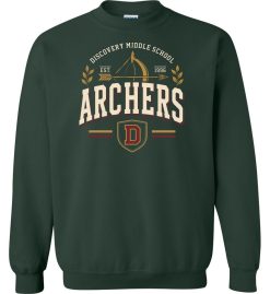 Forest Green Crewneck Sweatshirt (Discovery Middle School Design G)