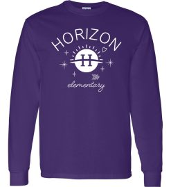 Purple Long Sleeve T-Shirt (Horizon Design I)