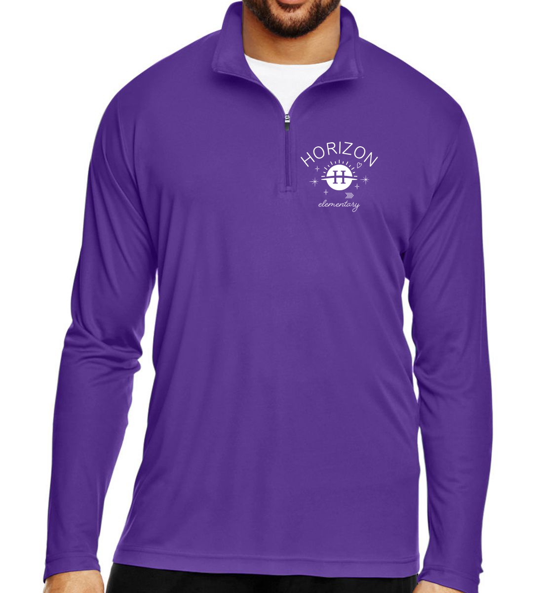Purple Performance Quarter-Zip (Horizon Design I)