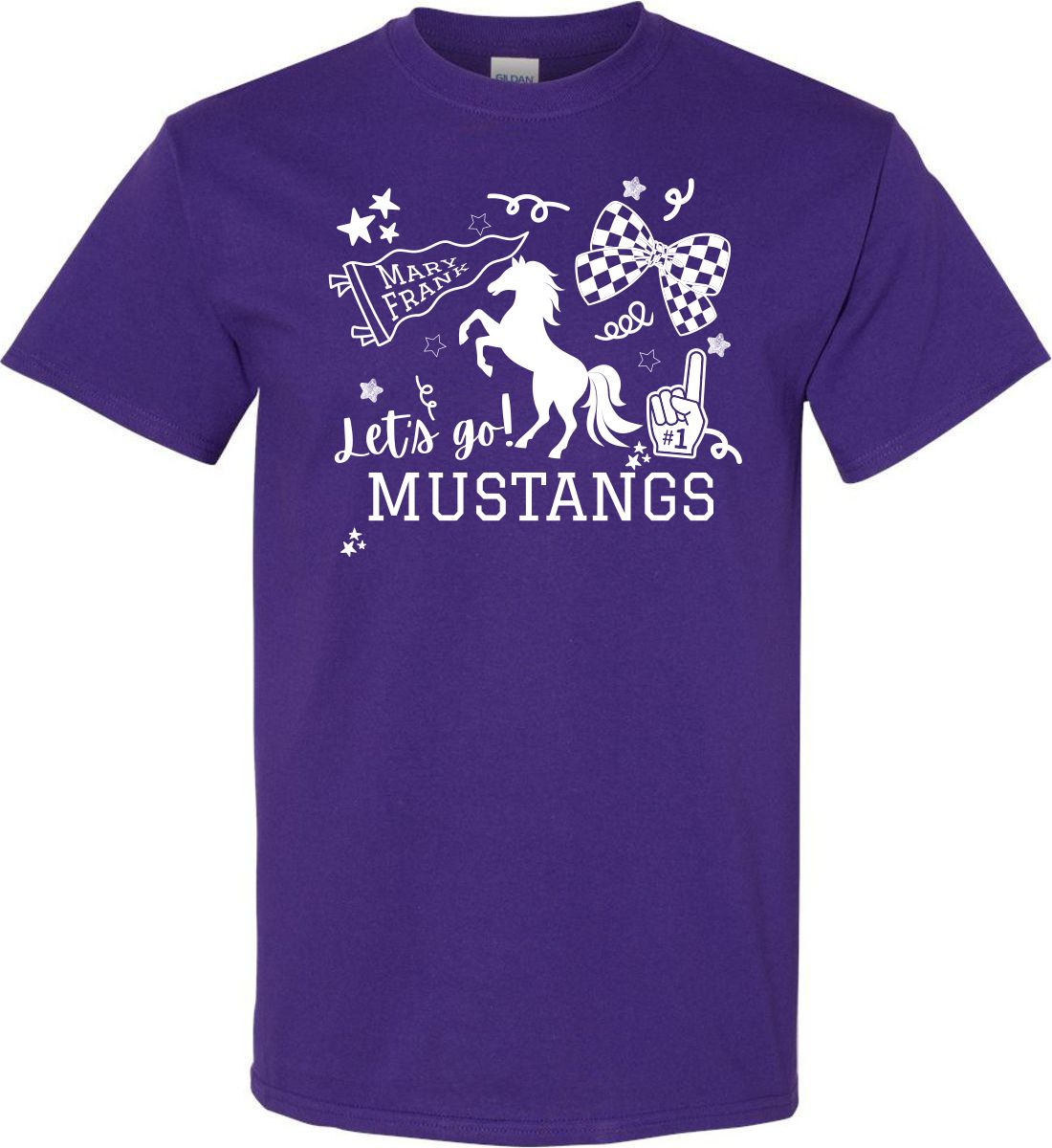 Purple Softstyle® T-Shirt (Mary Frank Elementary Design B)