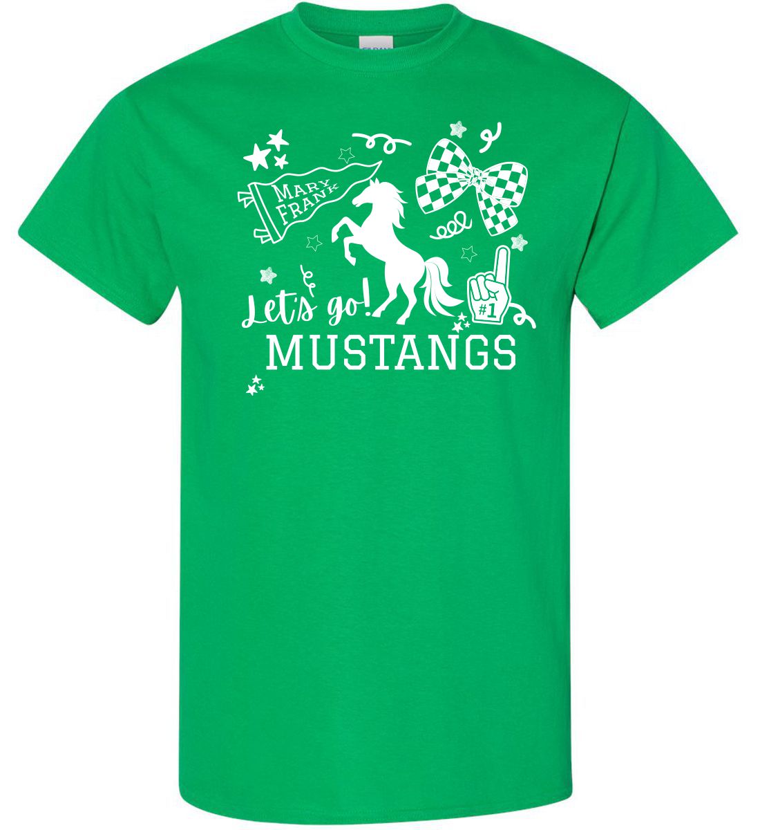 Irish Green Softstyle® T-Shirt (Mary Frank Elementary Design B)