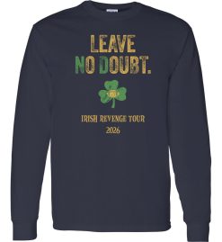 Navy Blue Long Sleeve T-Shirt (Notre Dame Design B)