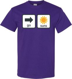 Purple Short Sleeve T-Shirt (Horizon Design J)