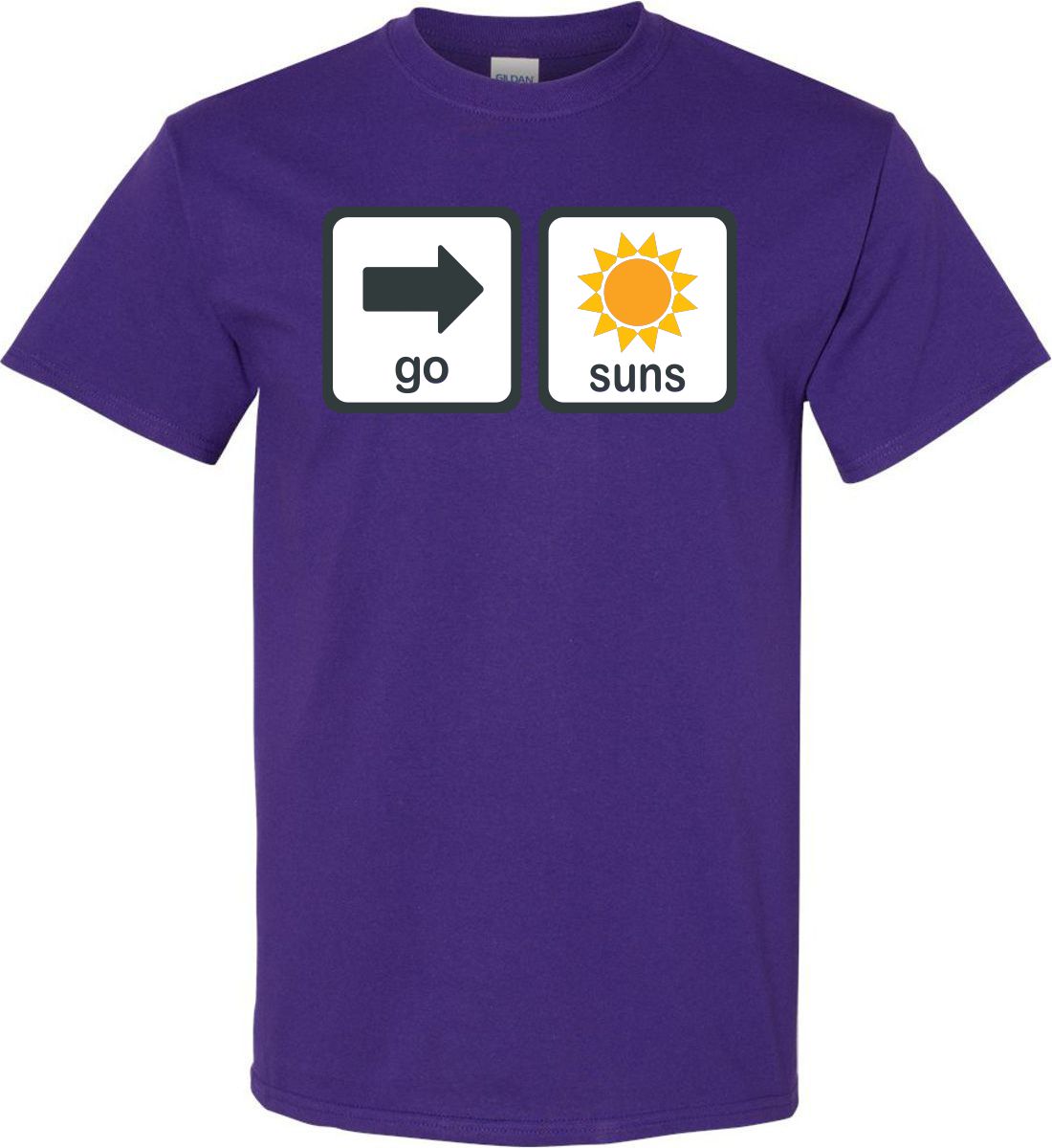 Purple Short Sleeve T-Shirt (Horizon Design J)