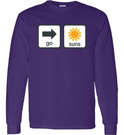Purple Long Sleeve T-Shirt (Horizon Design J)