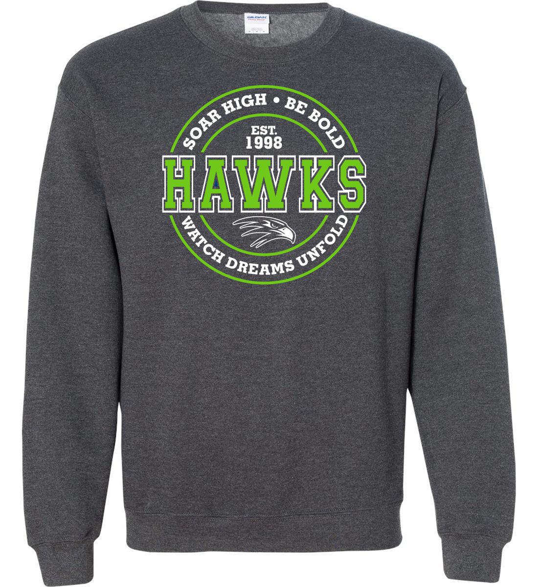 Dark Heather Crewneck Sweatshirt (Meadow's Edge)