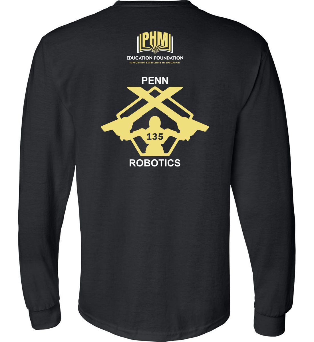 Black Long Sleeve T-Shirt (Penn Short Circuits) - Image 2