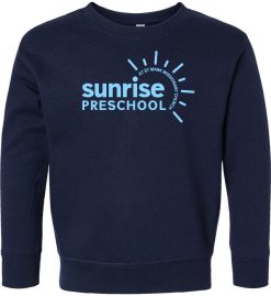 Navy Blue Toddler Crewneck Sweatshirt (Sunrise Preschool)