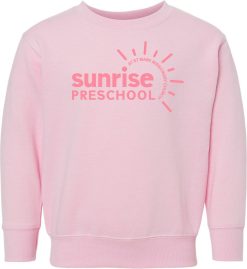Pink Toddler Crewneck Sweatshirt (Sunrise Preschool)
