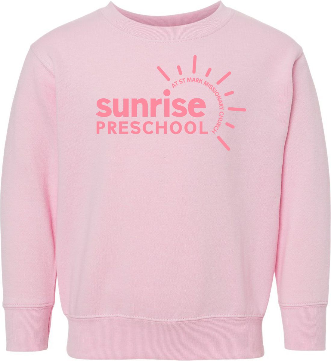Pink Toddler Crewneck Sweatshirt (Sunrise Preschool)