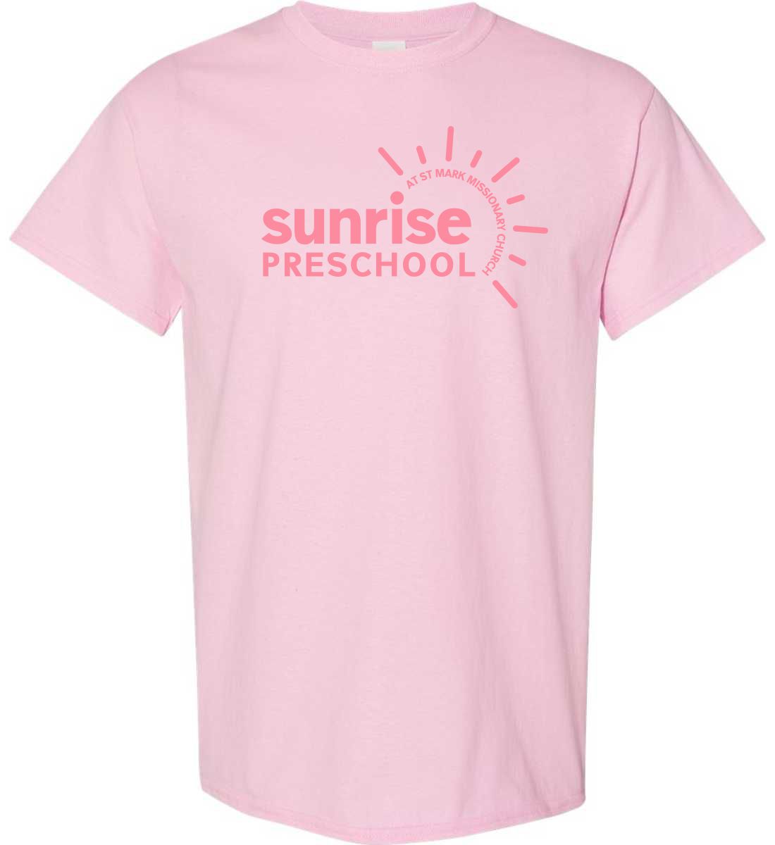 Light Pink Short Sleeve T-Shirt (Sunrise Preschool)